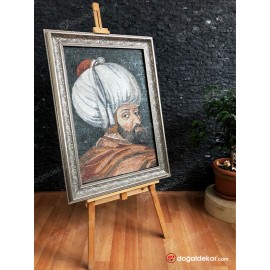 Mermer Mozaik Tablo Osmanlı Padişahları Yıldırım Beyazid Han